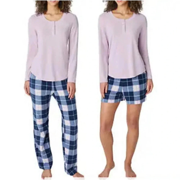 Eddie Bauer Ladies' 3-Piece Waffle Fleece Pajama Set - Picture 1 of 7